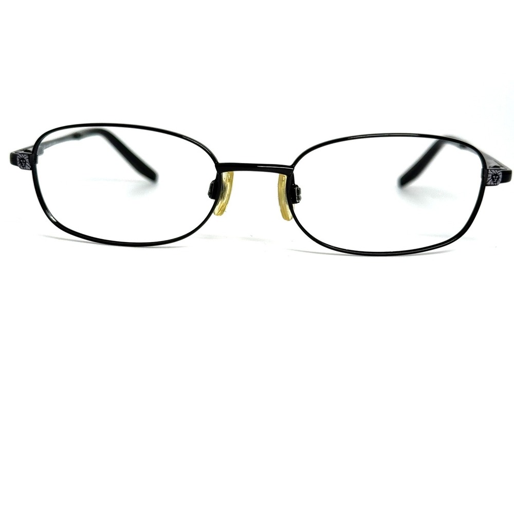 Anne Klein AK6112 Black Metal Oval Eyeglasses Frames 51-17-135 K1525/34